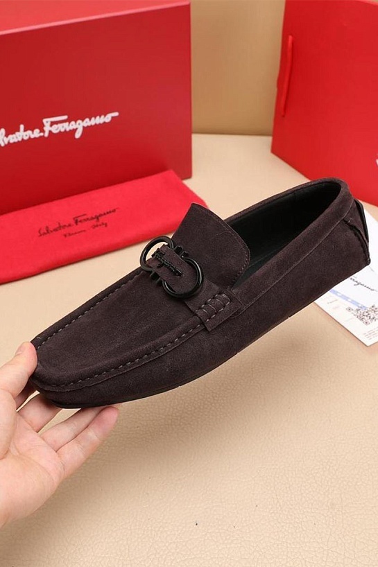 Мужские замшевые мокасины Salvatore Ferragamo