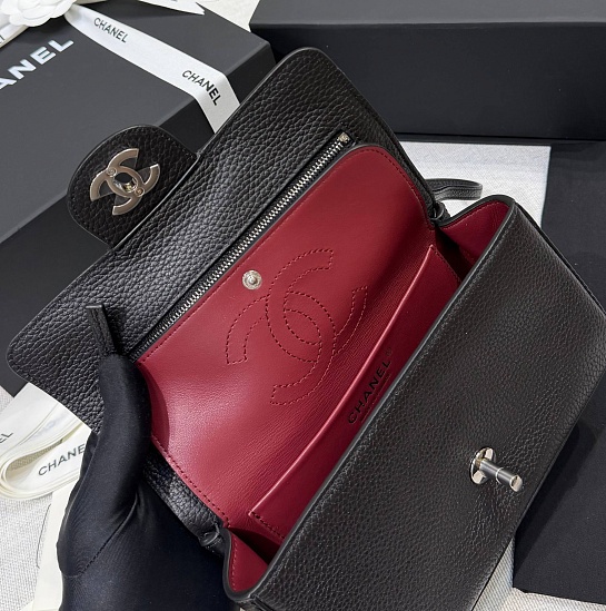 Кожаная сумка Chanel Flap premium 20x13x6 см