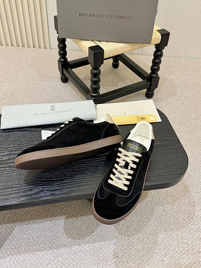 Замшевые кроссовки Brunello Cucinelli low-top - Black   