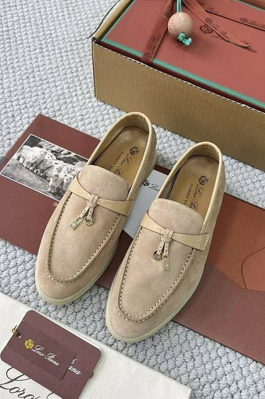 Женские лоферы Loro Piana Summer Charms Walk premium - Light Beige