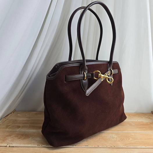 Замшевая сумка MIU MIU 43x30 см   