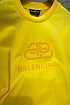 Синяя оверсайз футболка Balenciaga BB logo