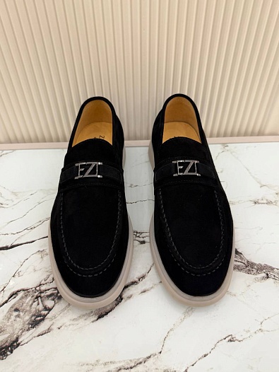 Мужские замшевые лоферы Ermenegildo Zegna   