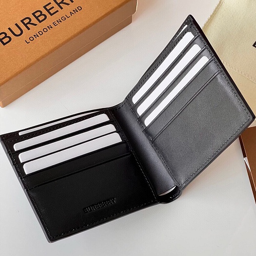 Кожаный кошелёк Burberry Premium 11x10 см   