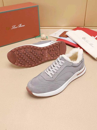 Кроссовки с мехом Loro Piana Week End Walk Evo    