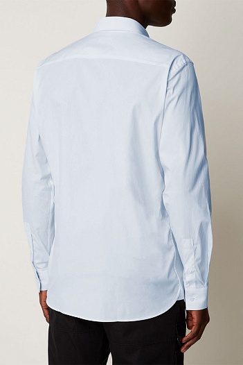 Мужская рубашка Burberry logo-embroidered - Blue   