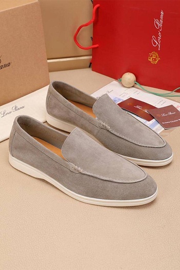 Мужские замшевые лоферы Loro Piana Summer Walk   