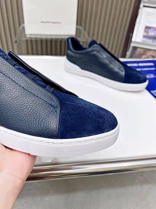 Мужские кроссовки Ermenegildo Zegna Triple Stitch - Navy