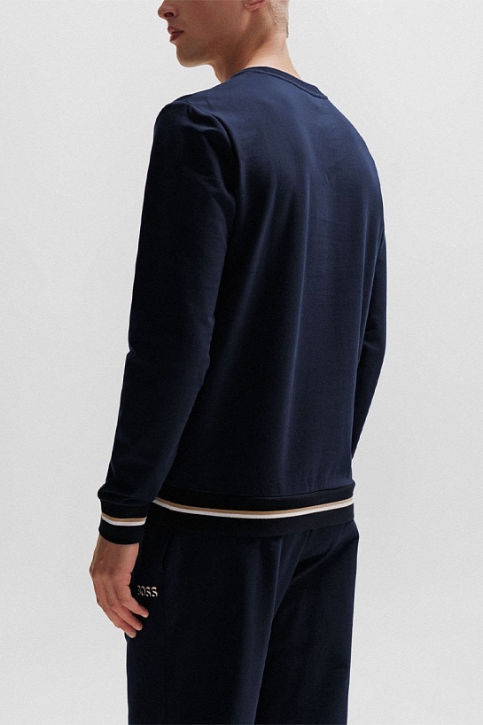 Мужской тёмно-синий свитшот Hugo Boss Iconic