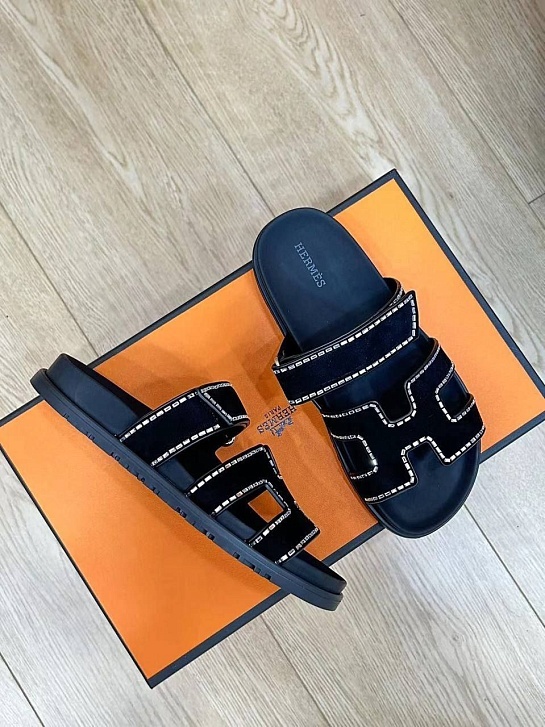 Женские сандалии Hermes Premium - Black