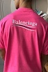 Мужская оверсайз футболка Balenciaga розового цвета