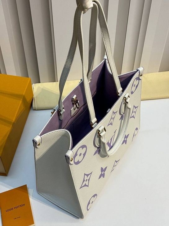 Женская кожаная сумка Louis Vuitton Onthego MM Premium 35x27x14 см