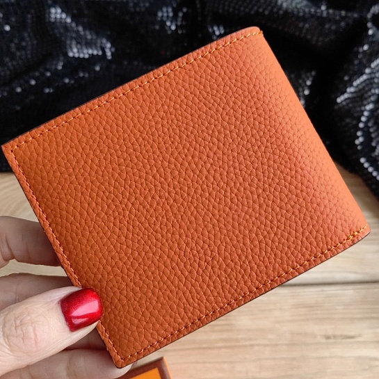 Кожаный кошелёк Hermes 12х10 см