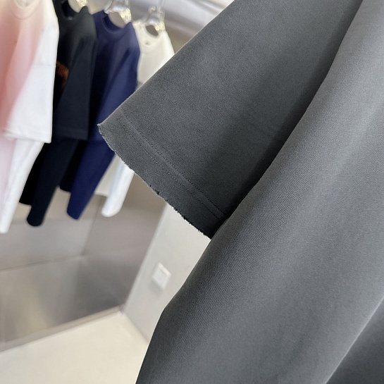 Серая оверсайз футболка Chrome Hearts Premium