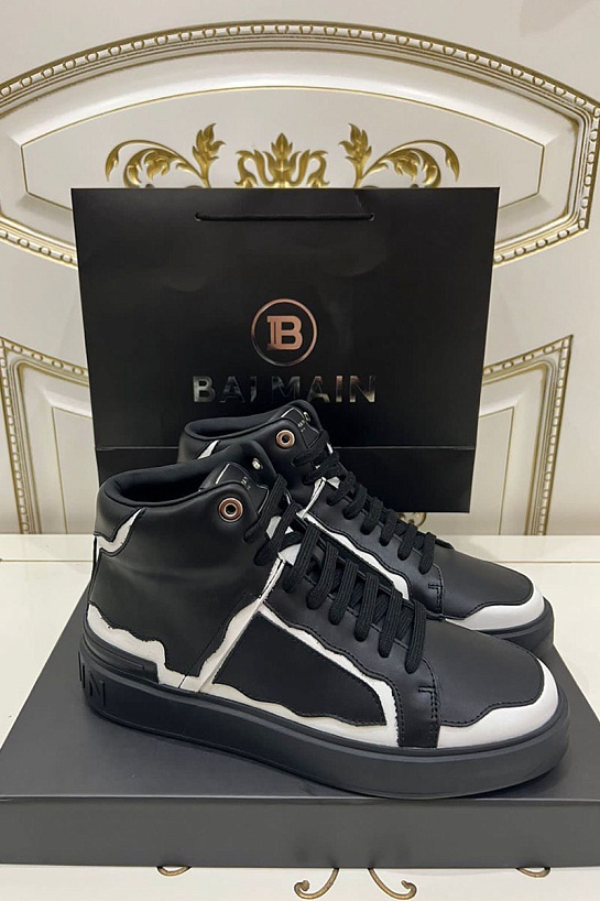 Кожаные кроссовки Balmain Paris High-Top
