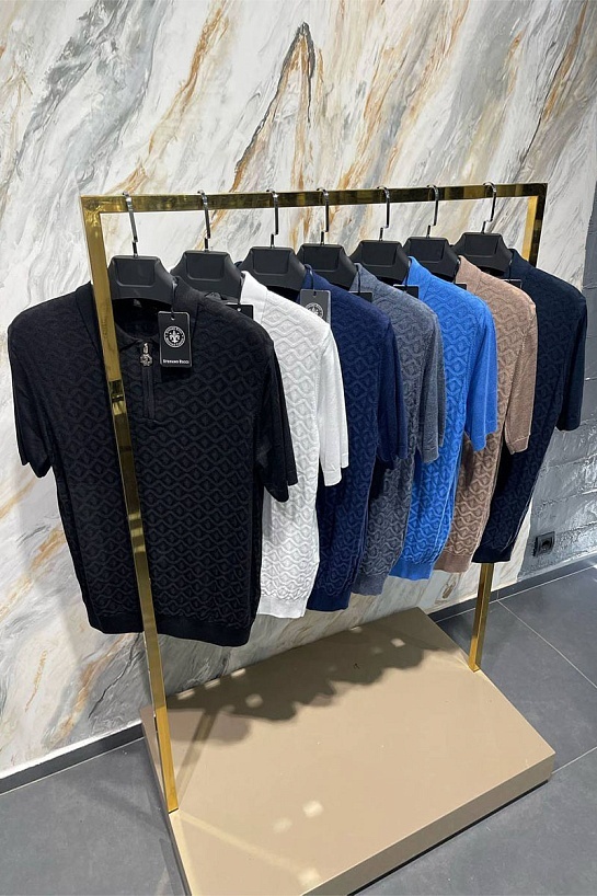 Мужское поло Stefano Ricci белого цвета