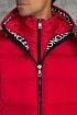 Утеплённая куртка красного цвета Moncler logo-patch