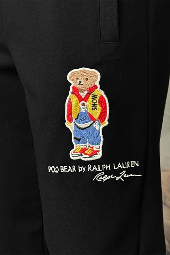 Чёрные спортивные штаны Polo Ralph Lauren "Bear"   