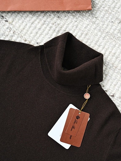 Мужская водолазка Loro Piana Premium - Coffee   