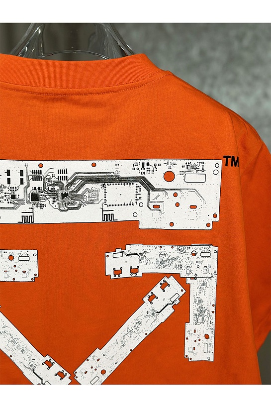 Оранжевая футболка Off-White teenage engineering