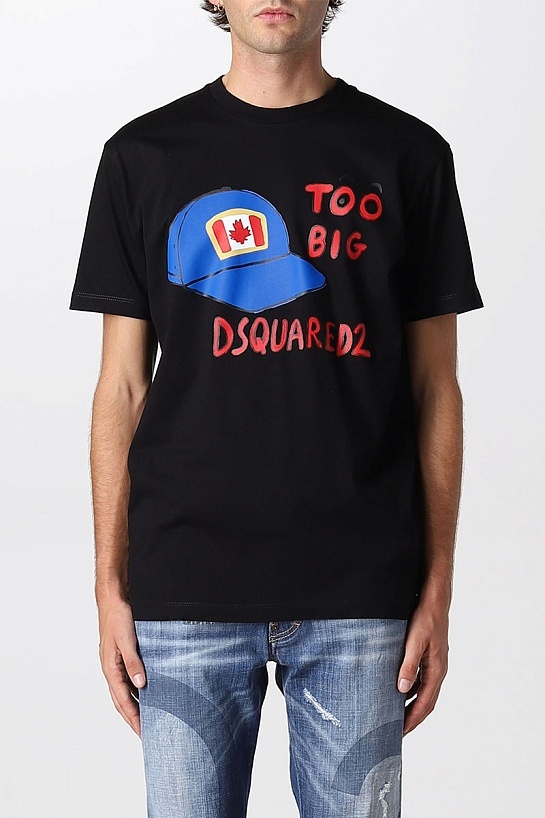 Футболка чёрного цвета Dsquared2 Too Big