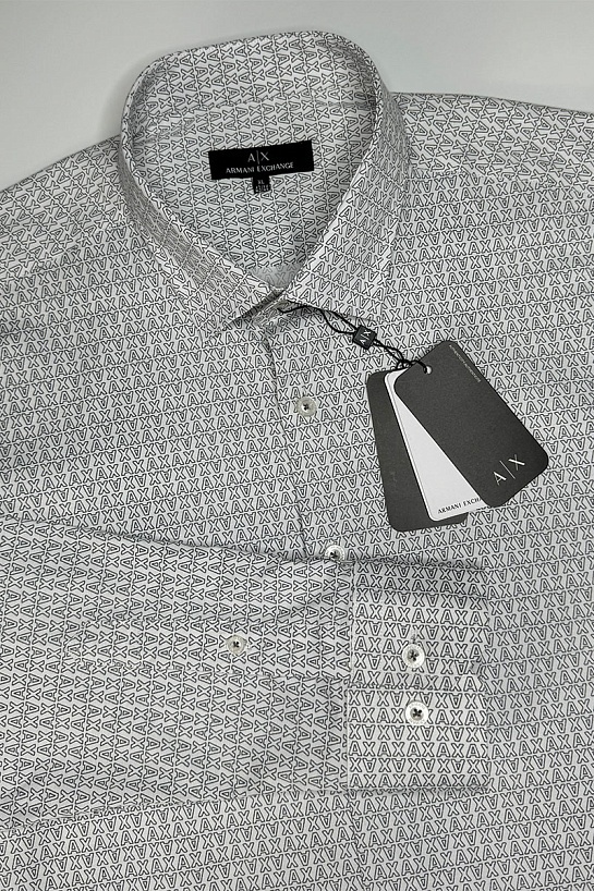 Мужская белая рубашка Armani Exchange