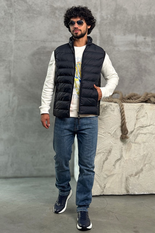 Мужской тёмно-синий жилет Parajumpers