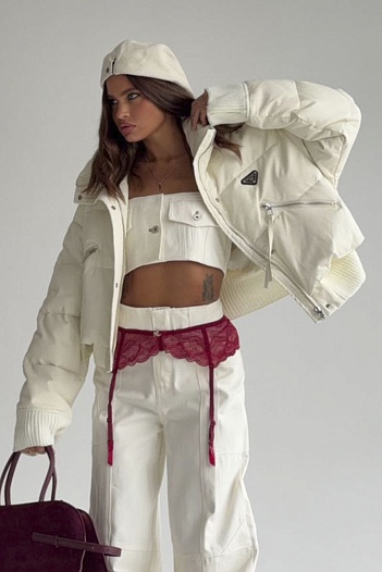 Женская куртка Prada premium - White   