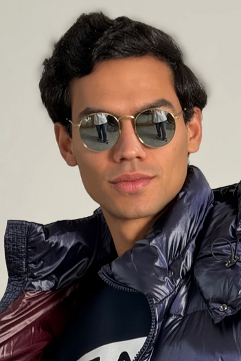 Солнцезащитные очки Ray-Ban Round Metal - Green Mirrored   