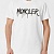 Мужская белая футболка Moncler spray logo-print