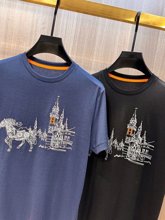 Футболка чёрного цвета Hermes Premium