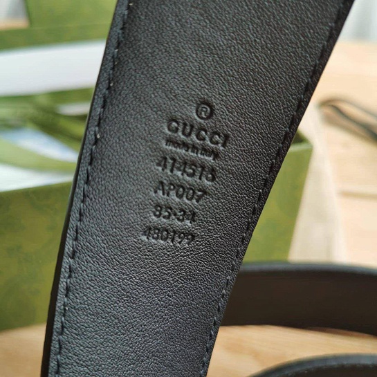Двусторонний ремень Gucci GG Monogram - Silver (ширина 4 см, длина 80 / 85 см)