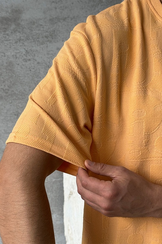 Мужская футболка Dior оранжевого цвета