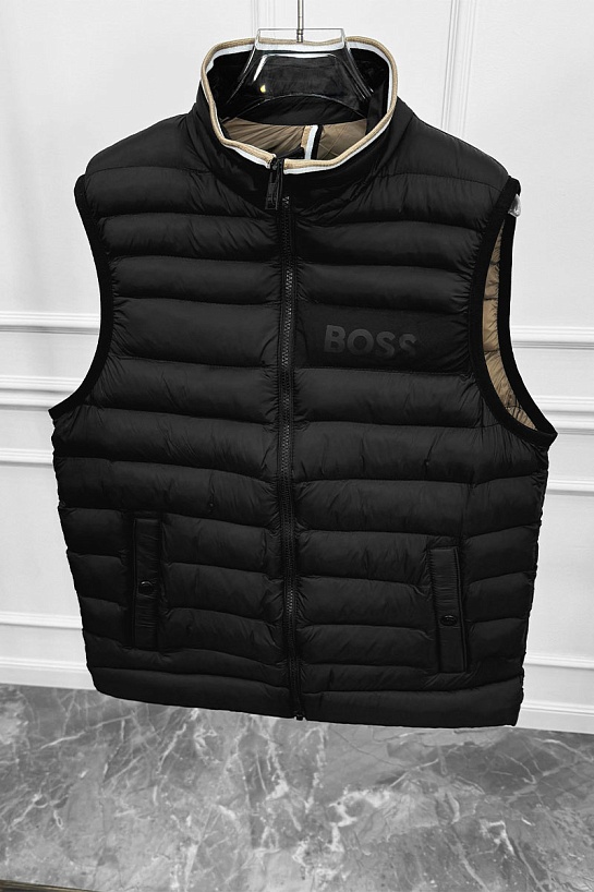 Мужской чёрный жилет Hugo Boss