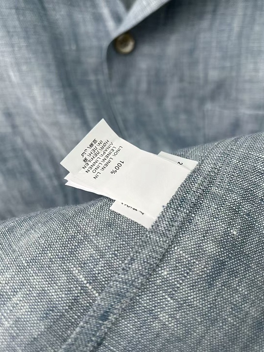 Льняная рубашка Brunello Cucinelli Premium - Blue