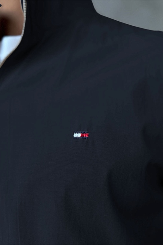Ветровка тёмно-синего цвета Tommy Hilfiger logo-embroidered
