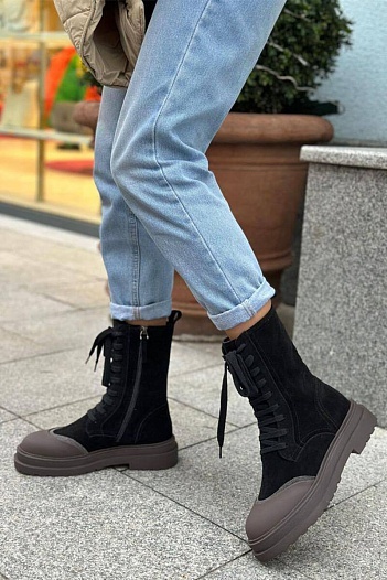 Женские ботинки Brunello Cucinelli Monil Chain - Black   