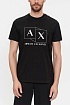 Футболка чёрного цвета Armani Exchange logo-print
