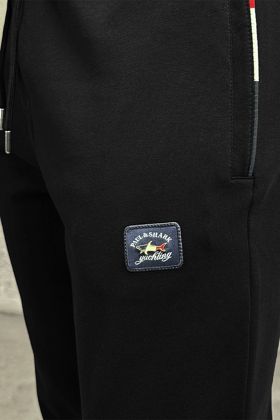 Чёрные спортивные штаны Paul & Shark logo-patch
