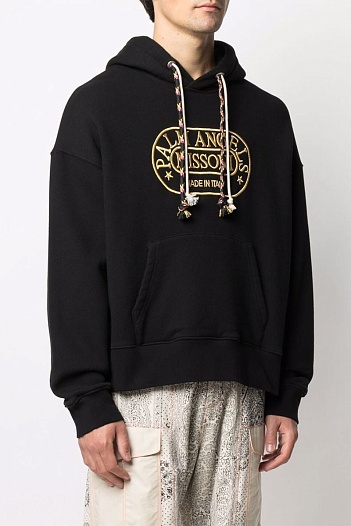 Чёрное оверсайз худи Palm Angels x Missoni Heritage   