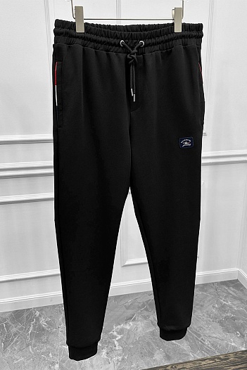 Чёрные спортивные штаны Paul & Shark logo-patch   