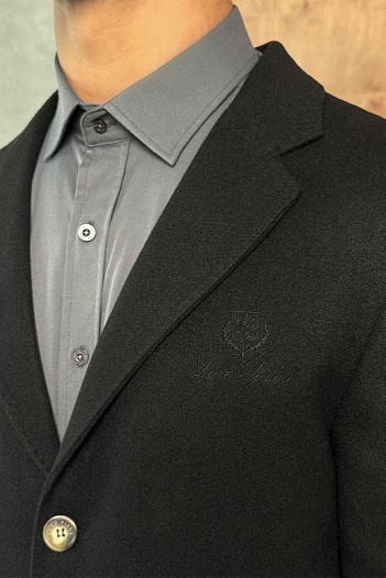 Мужское пальто чёрного цвета Loro Piana   