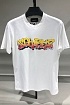 Мужская белая футболка Dsquared2 logo-print