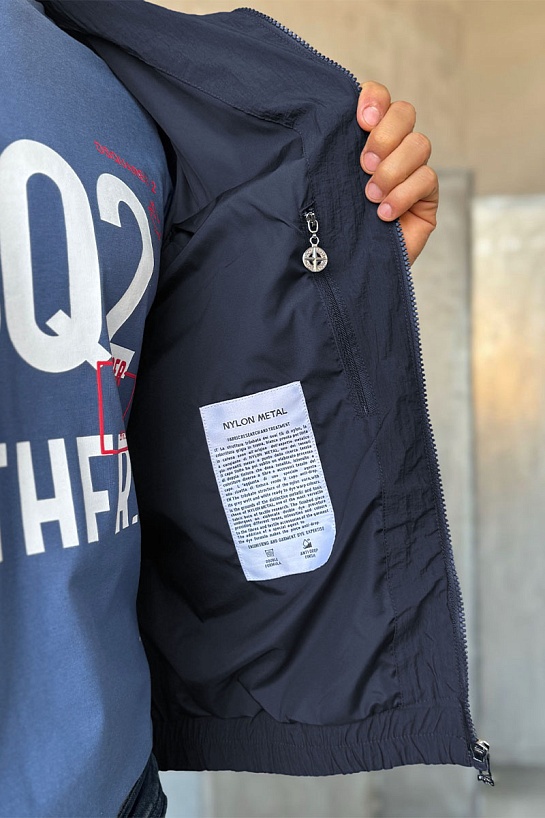 Куртка синего цвета Stone Island compass-patch