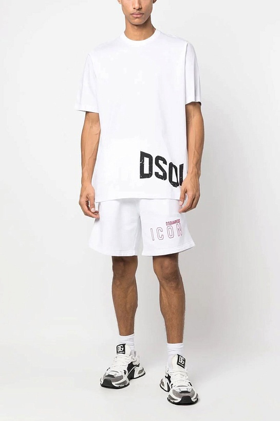 Мужская белая футболка Dsquared2