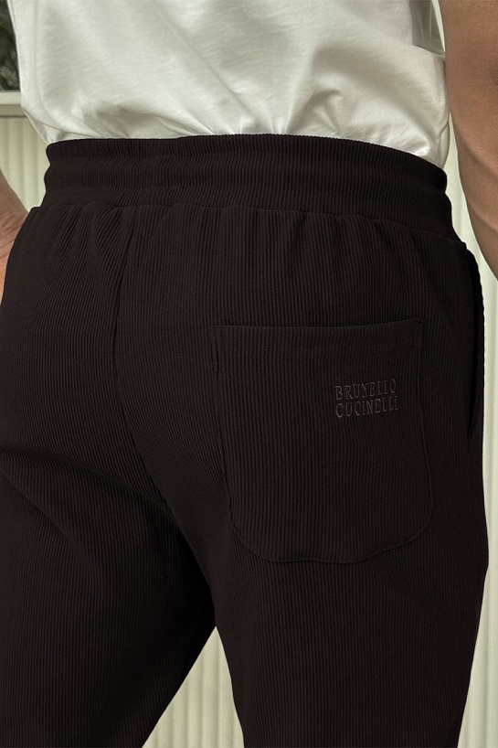 Коричневые спортивные штаны Brunello Cucinelli