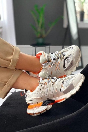 Кроссовки Balenciaga Track - White / Orange   