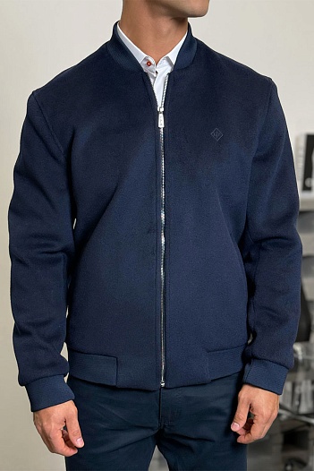 Мужской бомбер Loro Piana синего цвета   