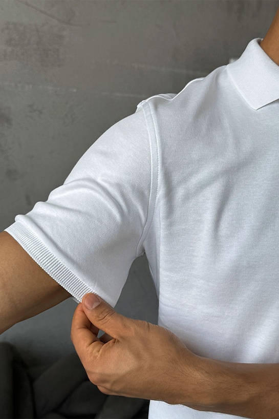 Мужское белое поло Hugo Boss