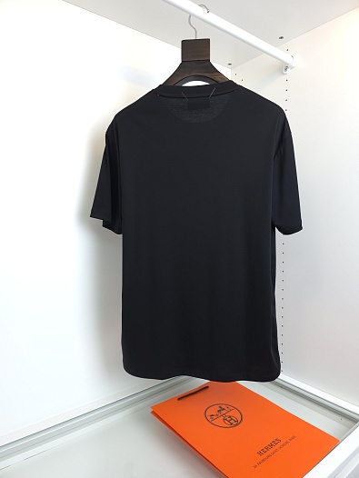 Мужская чёрная футболка Hermes premium   